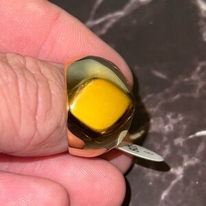 Plunder Gold-Tone Curved Dome Ring